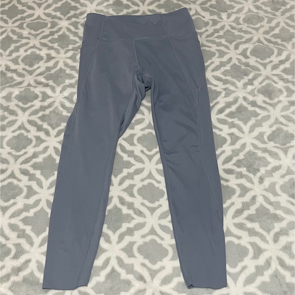 Danskin Active Gray High Waist Athletic Leggings‎ Cropped with Pockets Small